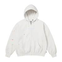 Supreme Maison Margiela Box Logo Zip Up Hoodie White