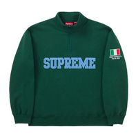 Supreme Milan Shop Flag Half Zip Pullover Green