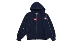 Supreme MM6 Maison Margiela Box Logo Zip Up Hooded Mikina Navy