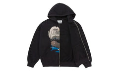 Supreme MM6 Maison Margiela Mikina s kapucí na zip Eagle, černá