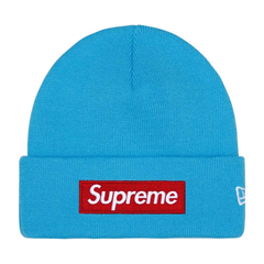 Supreme New Era Box Logo Beanie Blue