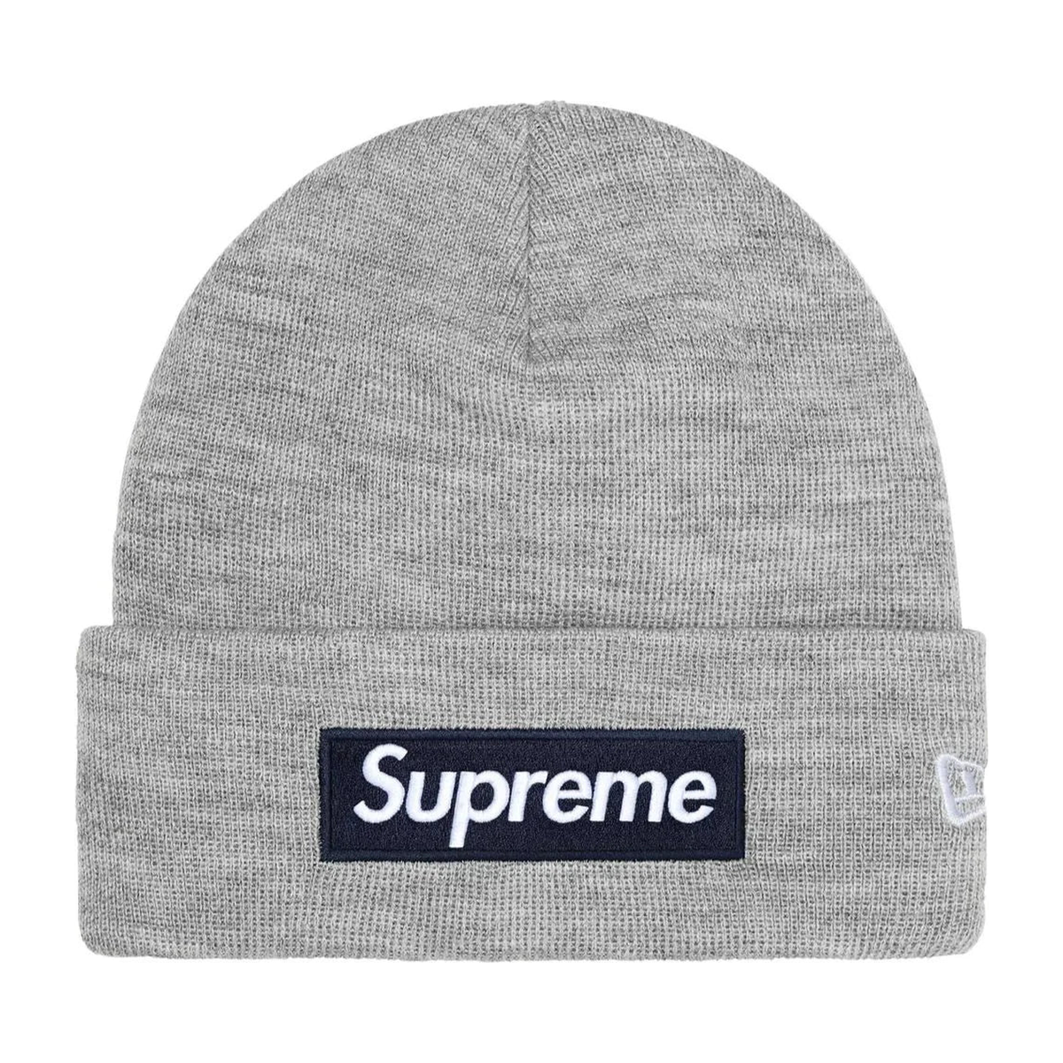 Supreme New Era Box Logo Beanie Grey