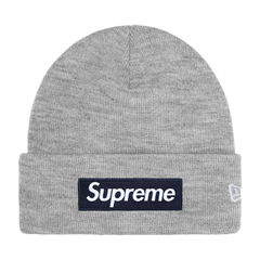 Supreme New Era Box Logo Beanie Grey