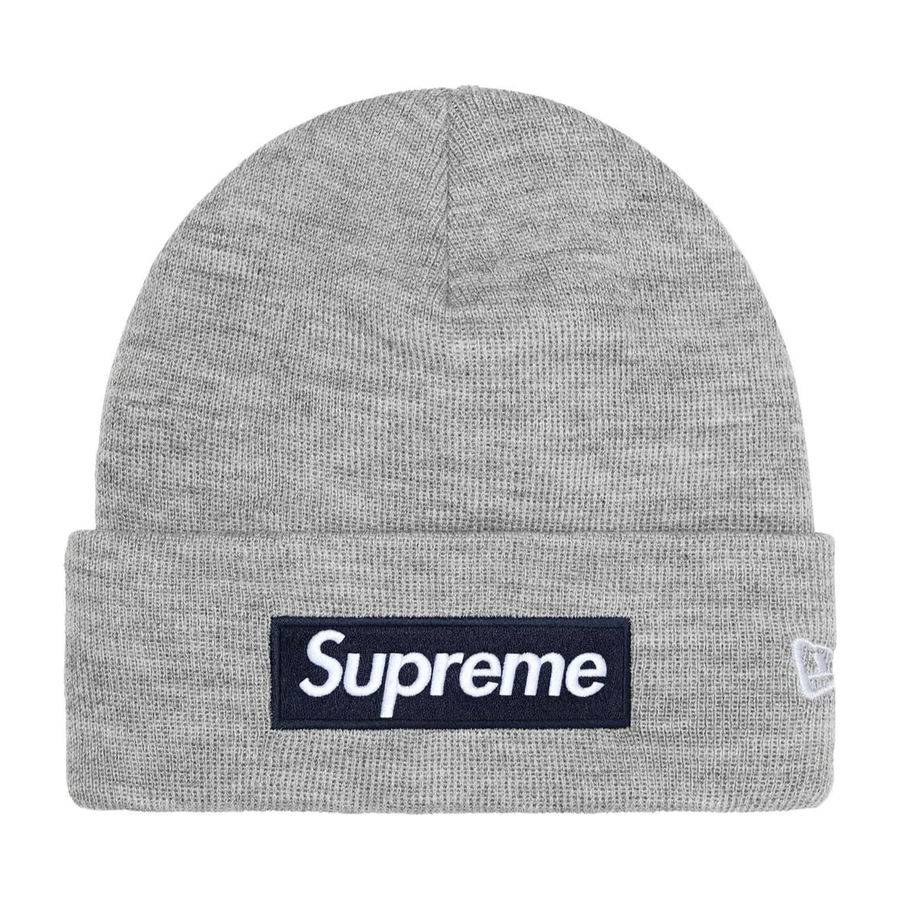 Supreme New Era Box Logo Beanie Grey