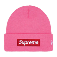 Supreme New Era Box Logo Beanie Magenta