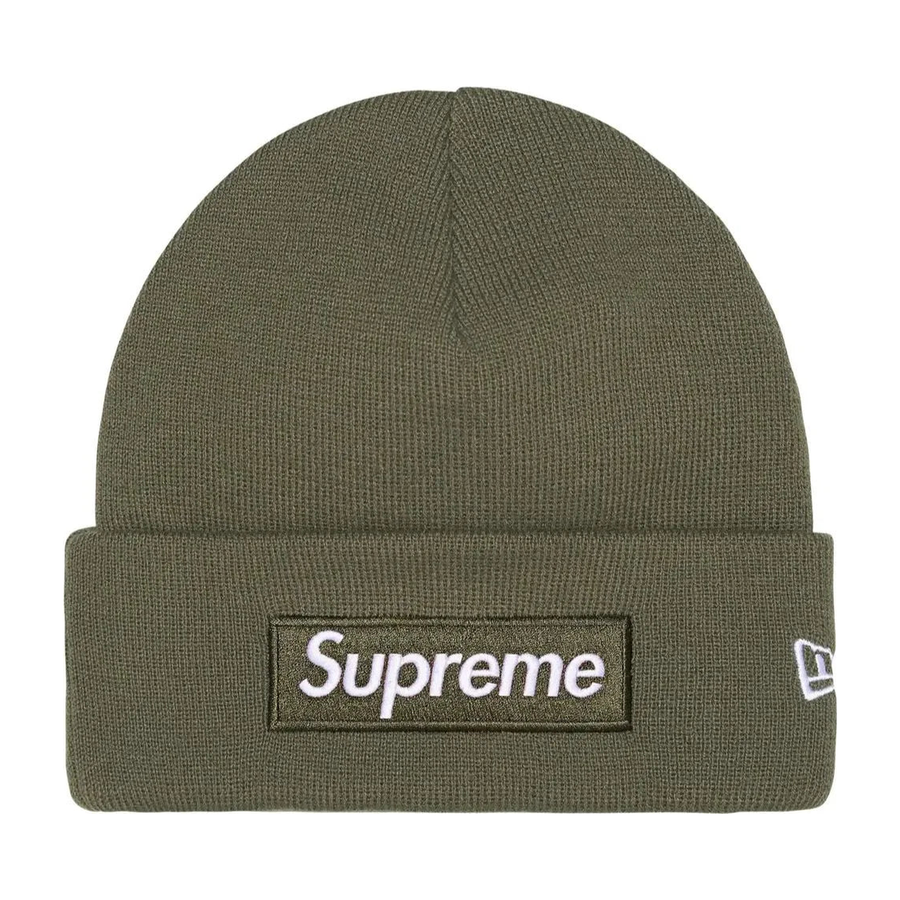 Supreme New Era Box Logo Beanie Olive