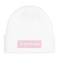 Supreme New Era Box Logo Beanie White