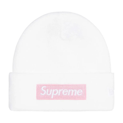 Supreme New Era Box Logo Beanie White