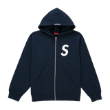 Supreme S Logo Zip Up Hooded Sweatshirt (FW25) Navy