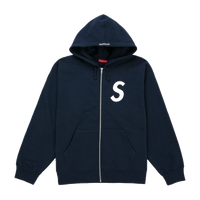Supreme S Logo Zip Up Hooded Sweatshirt (FW25) Navy