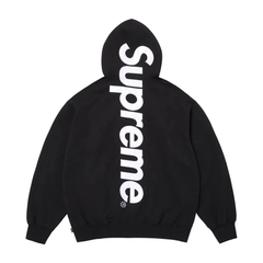 Supreme Satin Applique Hooded Sweatshirt (SS26) Black