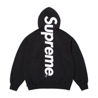 Supreme Satin Applique Hooded Sweatshirt (SS26) Black