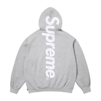 Supreme Satin Applique Hooded Sweatshirt (SS26) Heather Grey