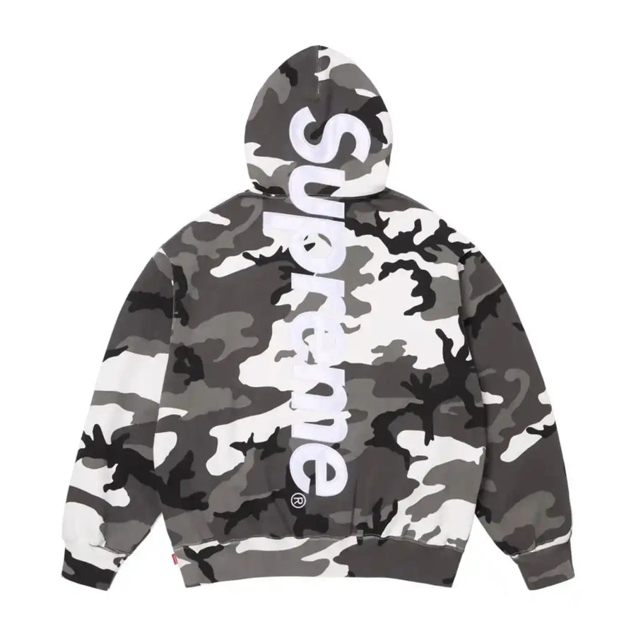 Supreme Satin Applique Hooded Sweatshirt (SS26) Snow Camo