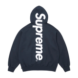 Supreme Satin Applique Hooded Sweatshirt (SS26) Washed Navy