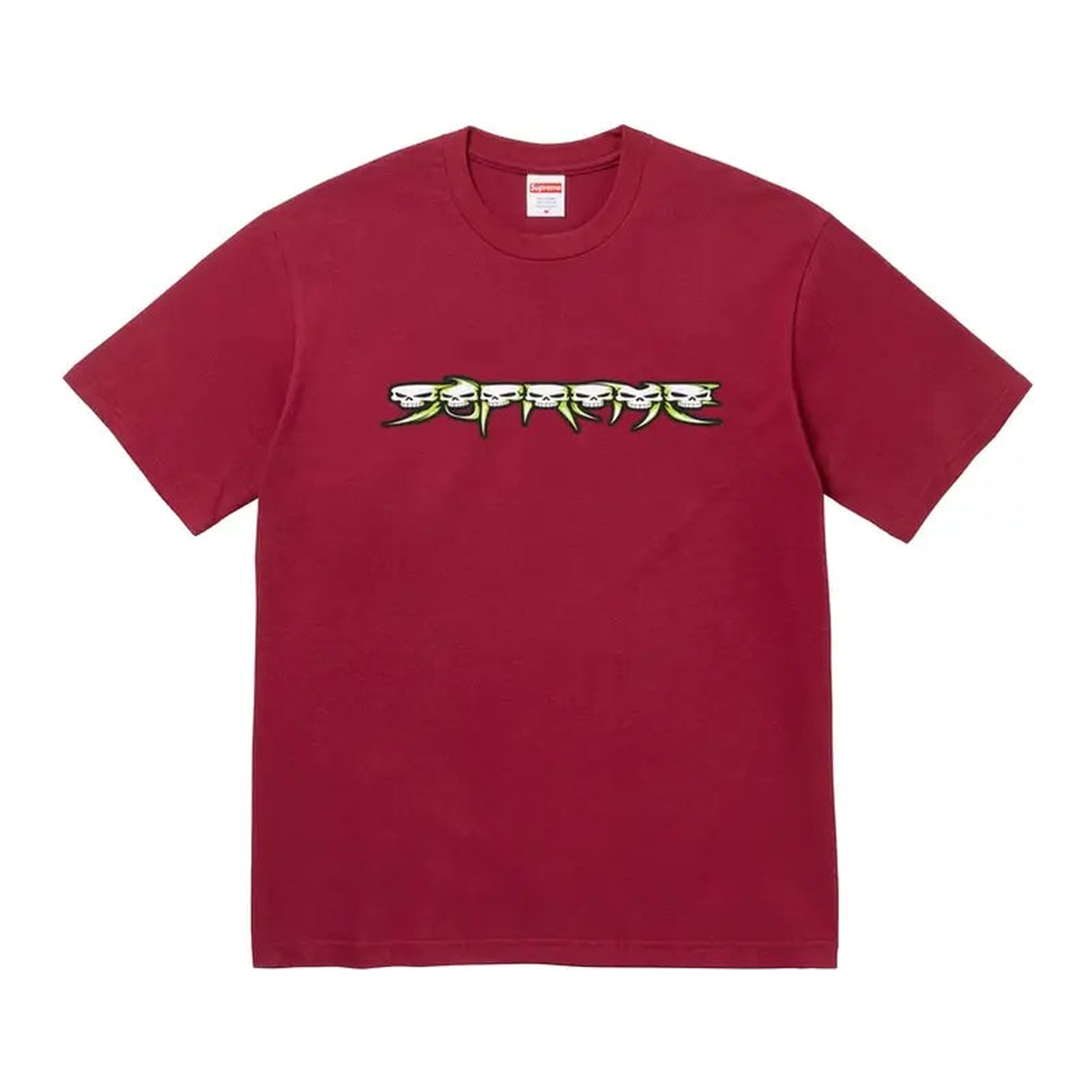 Supreme Skulls Spellout Tee Cardinal