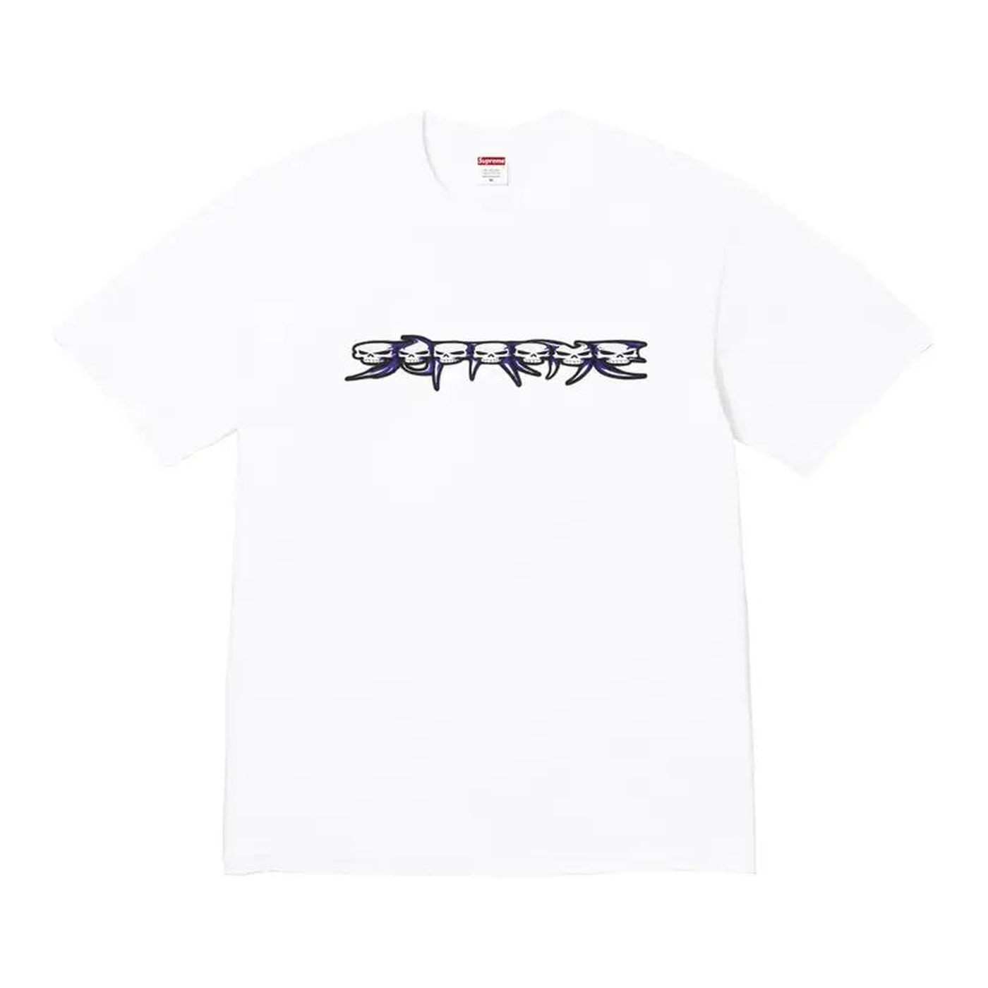 Supreme Skulls Spellout Tee White