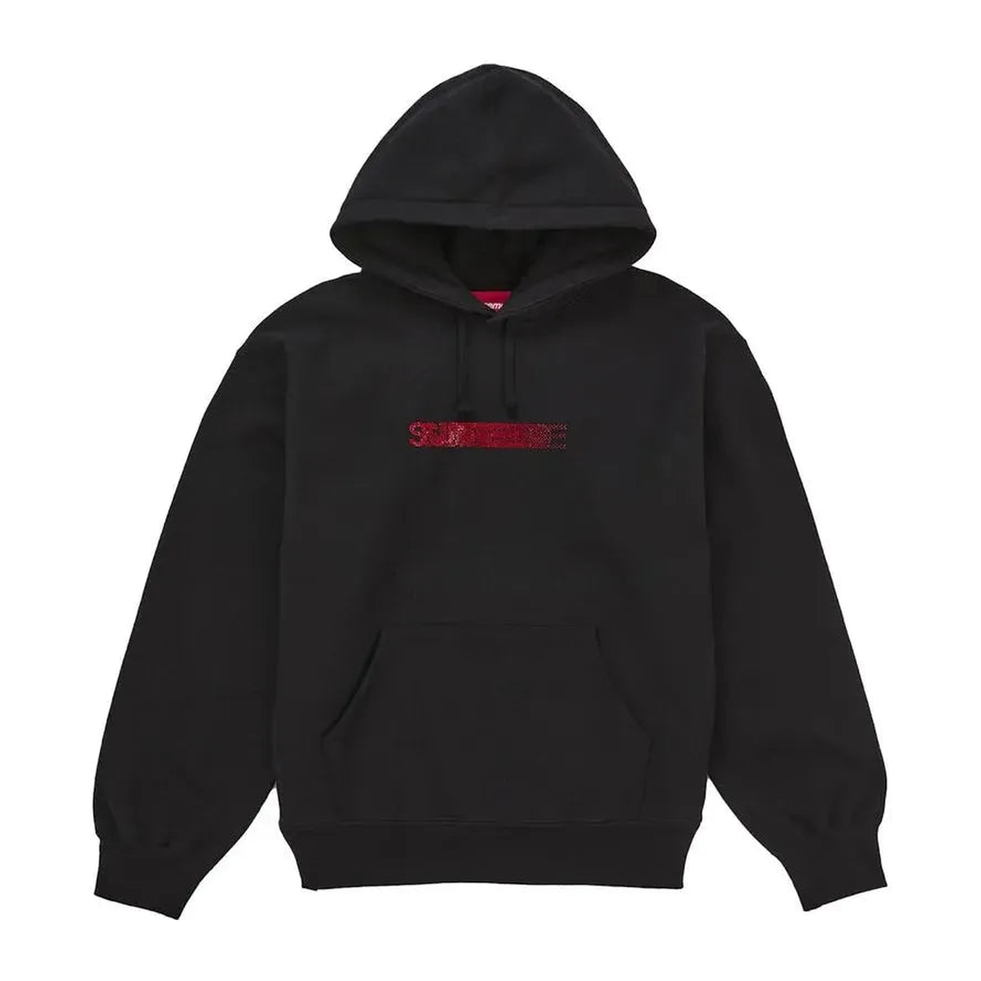 Supreme Swarovski Motion Logo Hooded Sweatshirt Black