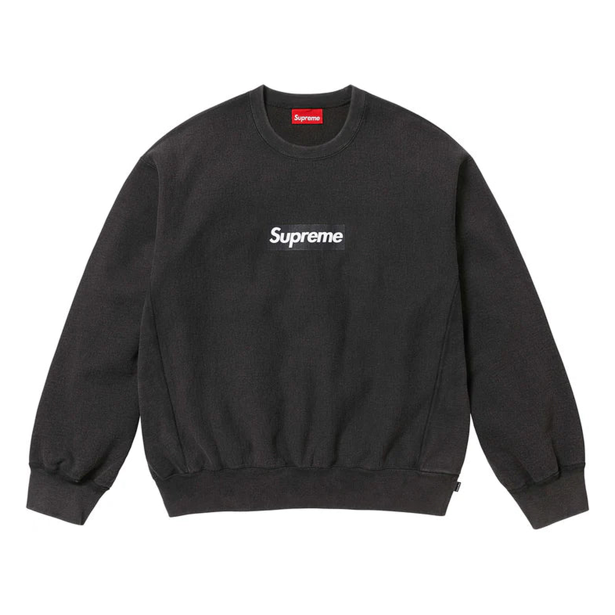 Supreme Washed Box Logo Crewneck Black