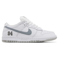 Supreme x Dunk Low SB White Metallic Silver