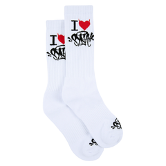 Synaworld 2PACK ponožky I Love Syna – Bílé