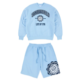 SynaWorld College Crew Short Set Blue