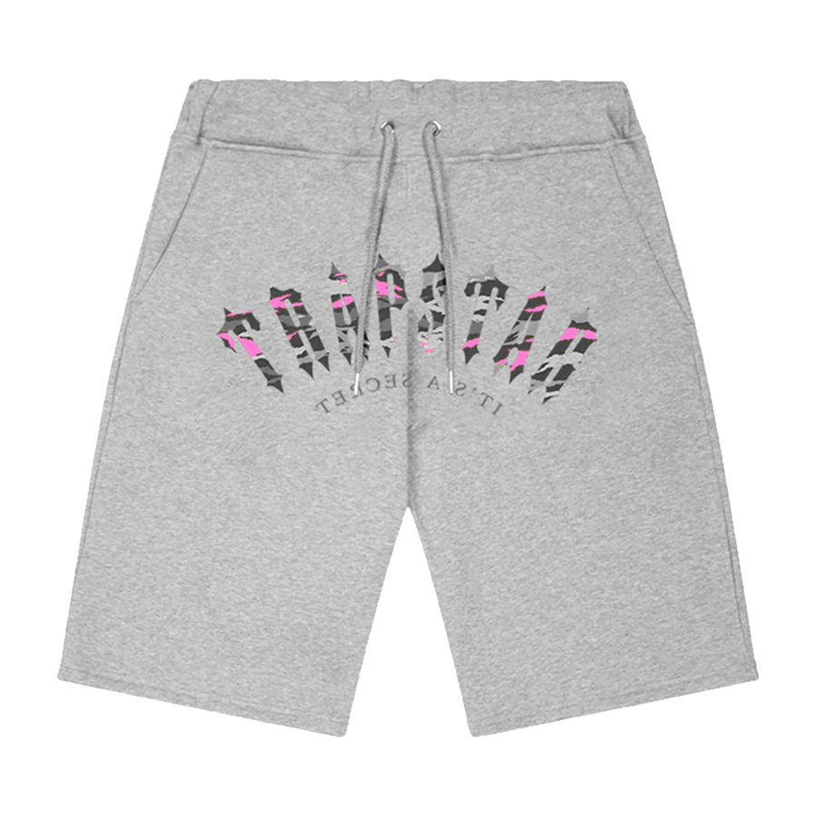 Trapstar Irongate Arch Camo Shorts – Grey/Pink