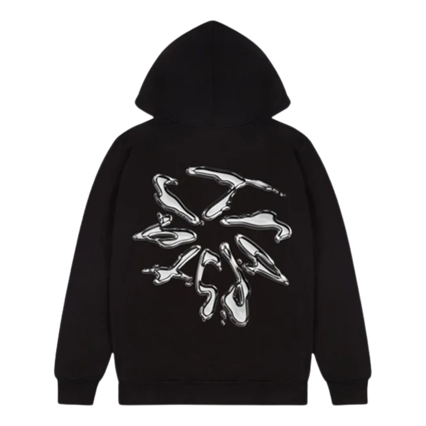 Trapstar Liquid Chrome Hoodie Black