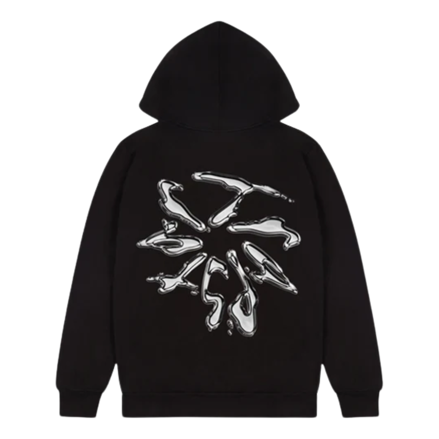 Trapstar Liquid Chrome Hoodie Black