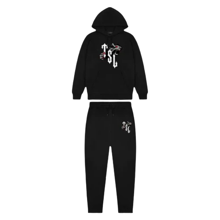 Trapstar TSL Shooters Bloodshot Hooded Tracksuit Black