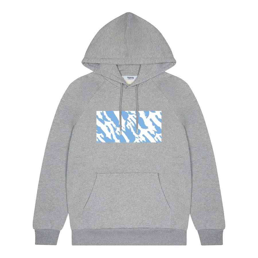 Trapstar Wavy T Box Hoodie šedá/modrá