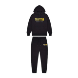 Trapstar Decoded Chenille Hooded Tracksuit Black/Yellow