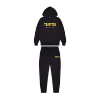 Trapstar Decoded Chenille Hooded Tracksuit Black/Yellow