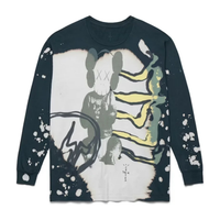 Travis Scott Cactus Jack + Kaws For Fragment L/S Tee Multi Grey
