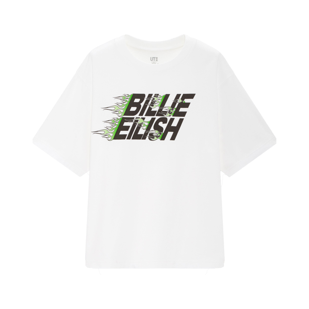 Billie Eilish × Takashi Murakami × Weißes Uniqlo-Logo