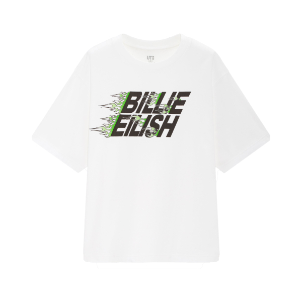 Billie Eilish × Takashi Murakami × Uniqlo White Logo