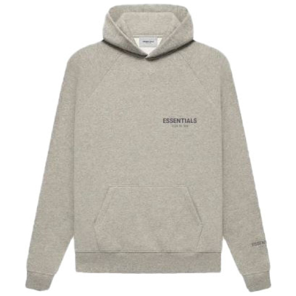 Fear of God Dark Heather Oatmeal Essentials Core Collection Pullover