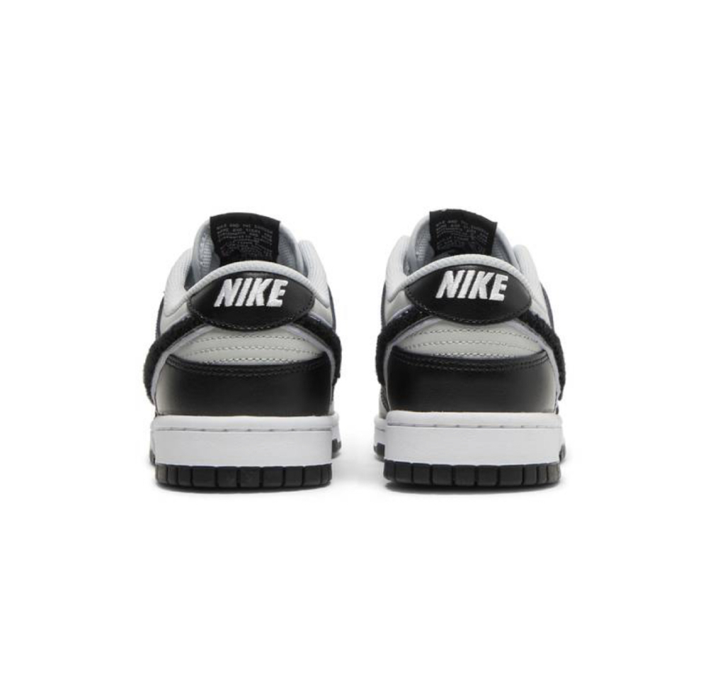 Nike Dunk Low Chenille Swoosh Black Grey