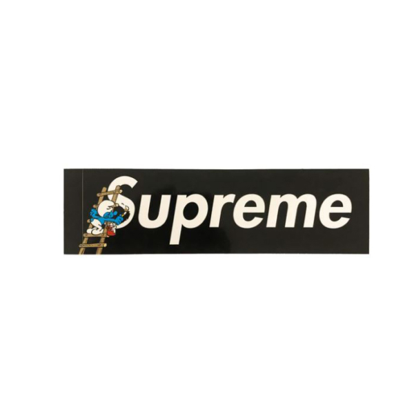 Supreme Black Smurf Box Logo