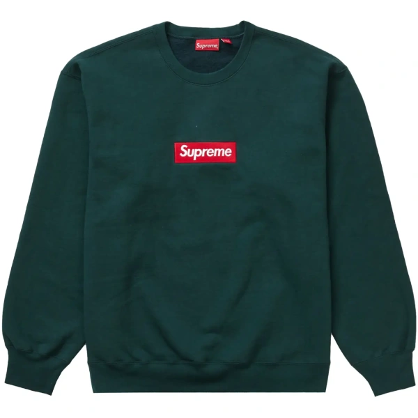 Supreme Box Logo Crewneck (FW22) Dark Pine