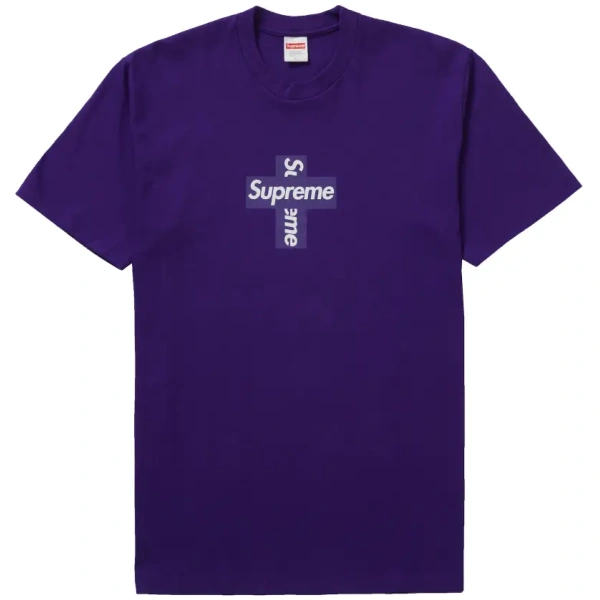 Supreme Cross Box Logo Tee Purple