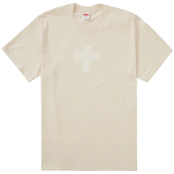 Supreme Cross Box Logo Tee Natural