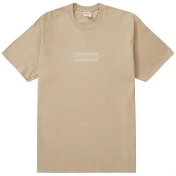 Supreme Tonal Box Logo Tee Khaki