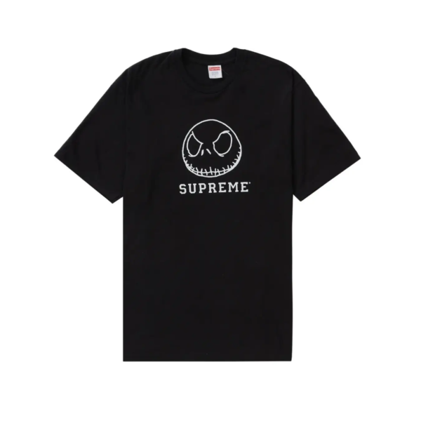 Чорна футболка Supreme Skeleton