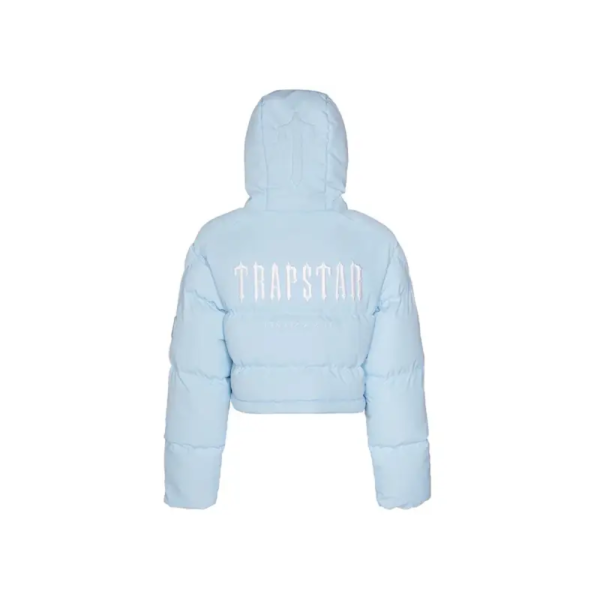 Trapstar Women's Decoded 2.0 Hooded Puffer Ice Blue