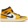 Air Jordan 1 Mid Reverse Yellow Toe "Taxi"