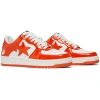 A Bathing Ape Bape Sta Patent Leather Orange White - Image 5