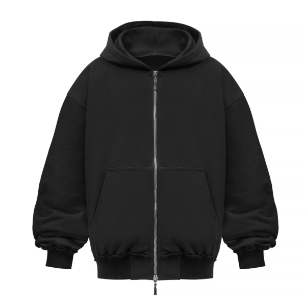 MSC DESIGN Black Hoodie Zipper