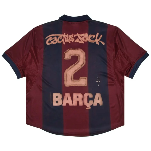 Nike FC Barcelona x Cactus Jack Retro 2000-01 Home Skeleton Jersey Red-Blue 2