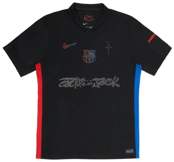 Nike FC Barcelona x Cactus Jack 2024/25 Match Away Jersey Black